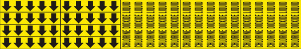 CHLORINE DIOXIDE LIQUID - PIPE MARKER WITH ARROWS