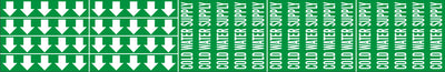 COLD WATER SUPPLY - PIPE MARKER WITH ARROWS