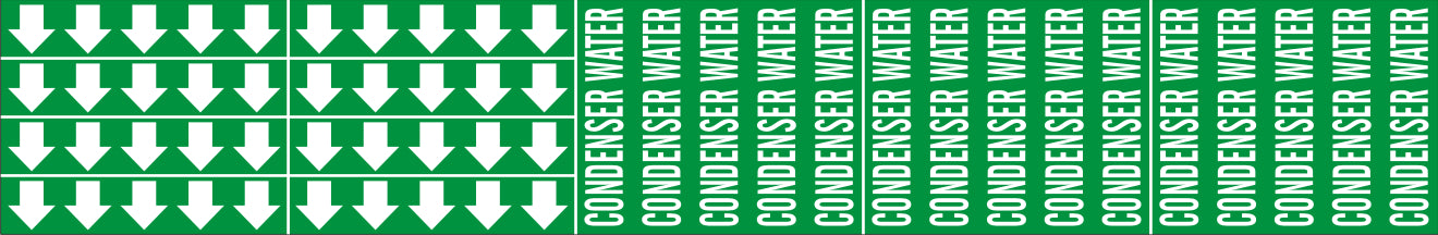 CONDENSER - PIPE MARKER WITH ARROWS - CONDENSER - PIPE MARKER WITH ARROWS, 2.25X13.5, Adhesive Vinyl