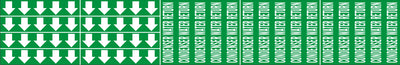CONDENSER WATER RETURN - PIPE MARKER WITH ARROWS