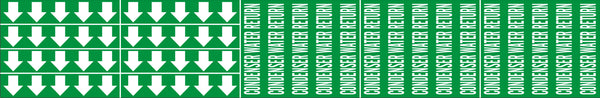 CONDENSER WATER RETURN - PIPE MARKER WITH ARROWS