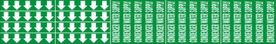 CONDENSER WATER SUPPLY - PIPE MARKER WITH ARROWS