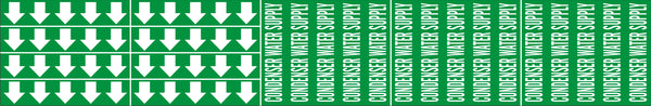 CONDENSER WATER SUPPLY - PIPE MARKER WITH ARROWS
