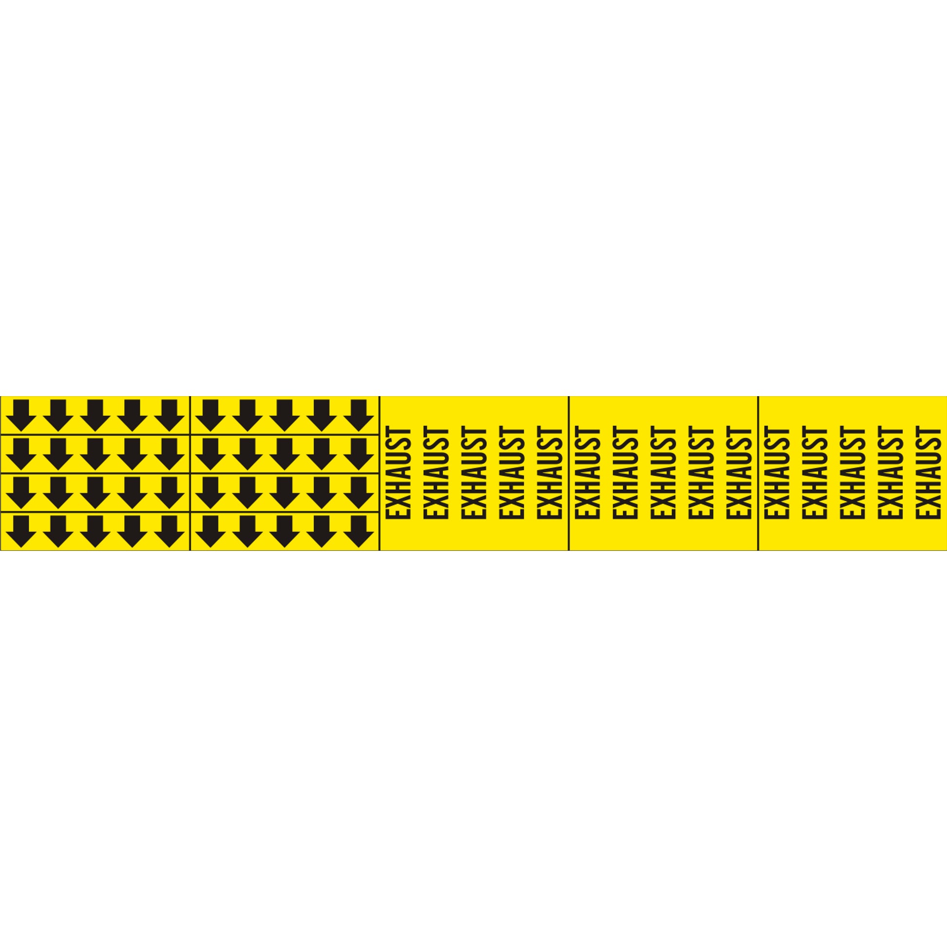 EXHAUST - PIPE MARKER WITH ARROWS - EXHAUST - PIPE MARKER WITH ARROWS, 2.25X13.5, Adhesive Vinyl