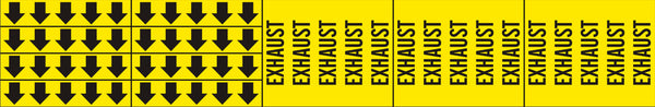 EXHAUST - PIPE MARKER WITH ARROWS