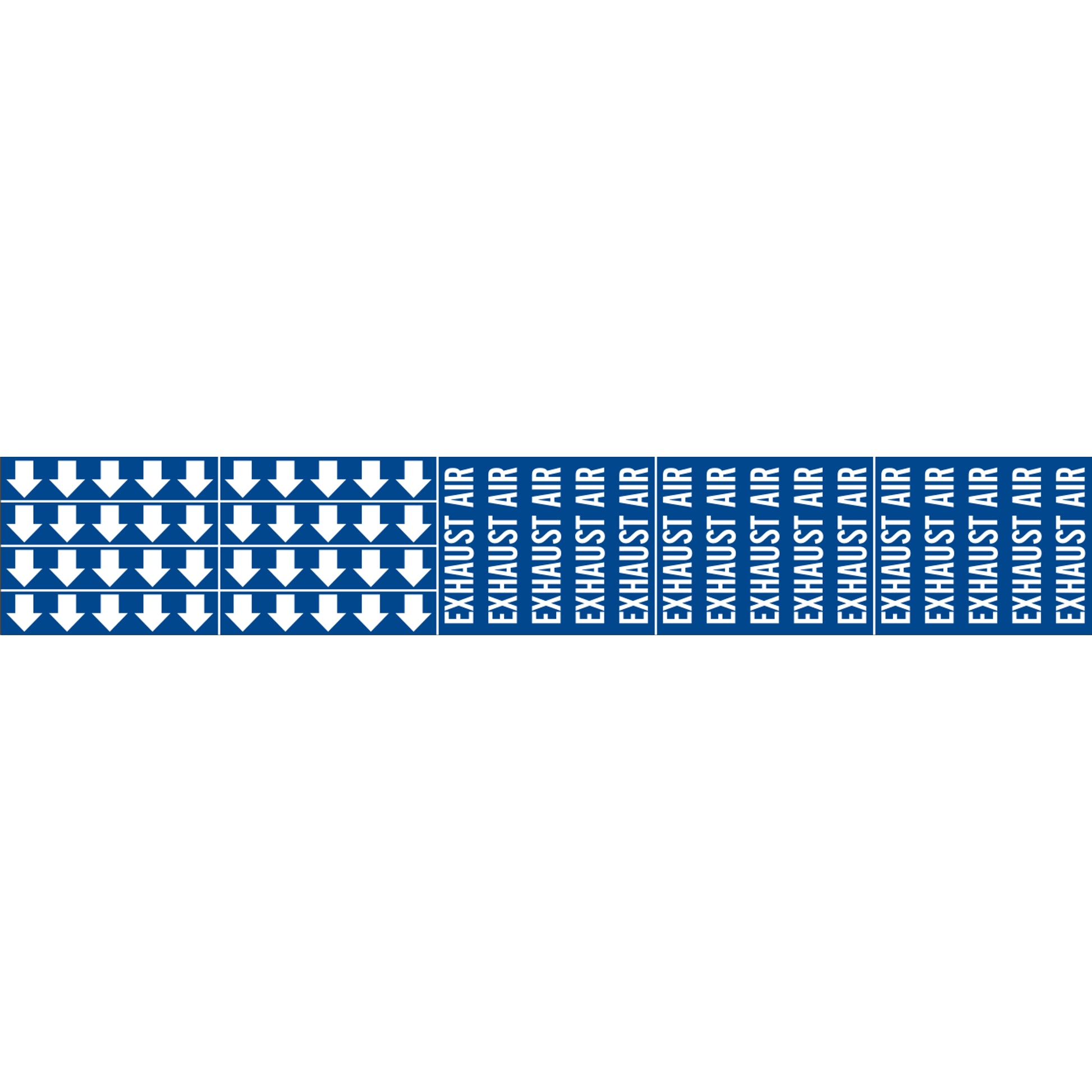 EXHAUST AIR - PIPE MARKER WITH ARROWS - EXHAUST AIR - PIPE MARKER WITH ARROWS, 2.25X13.5, Adhesive Vinyl
