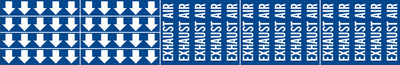 EXHAUST AIR - PIPE MARKER WITH ARROWS