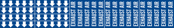 EXHAUST AIR - PIPE MARKER WITH ARROWS