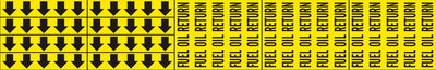 FUEL OIL RETURN - PIPE MARKER WITH ARROWS