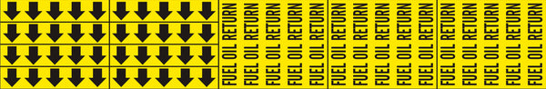 FUEL OIL RETURN - PIPE MARKER WITH ARROWS