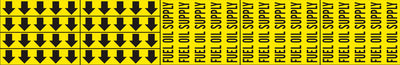 FUEL OIL SUPPLY - PIPE MARKER WITH ARROWS