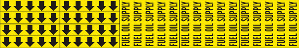 FUEL OIL SUPPLY - PIPE MARKER WITH ARROWS