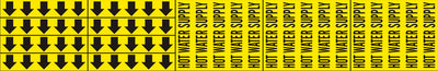 HOT WATER SUPPLY - PIPE MARKER WITH ARROWS