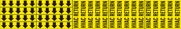 HVAC RETURN - PIPE MARKER WITH ARROWS