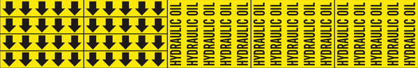 HYDRAULIC OIL - PIPE MARKER WITH ARROWS