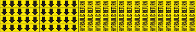 HYDRAULIC RETURN - PIPE MARKER WITH ARROWS