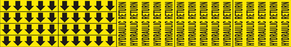 HYDRAULIC RETURN - PIPE MARKER WITH ARROWS
