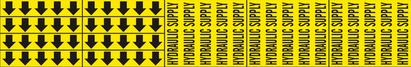 HYDRAULIC SUPPLY - PIPE MARKER WITH ARROWS