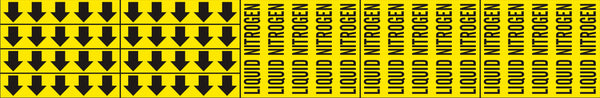 LIQUID NITROGEN - PIPE MARKER WITH ARROWS