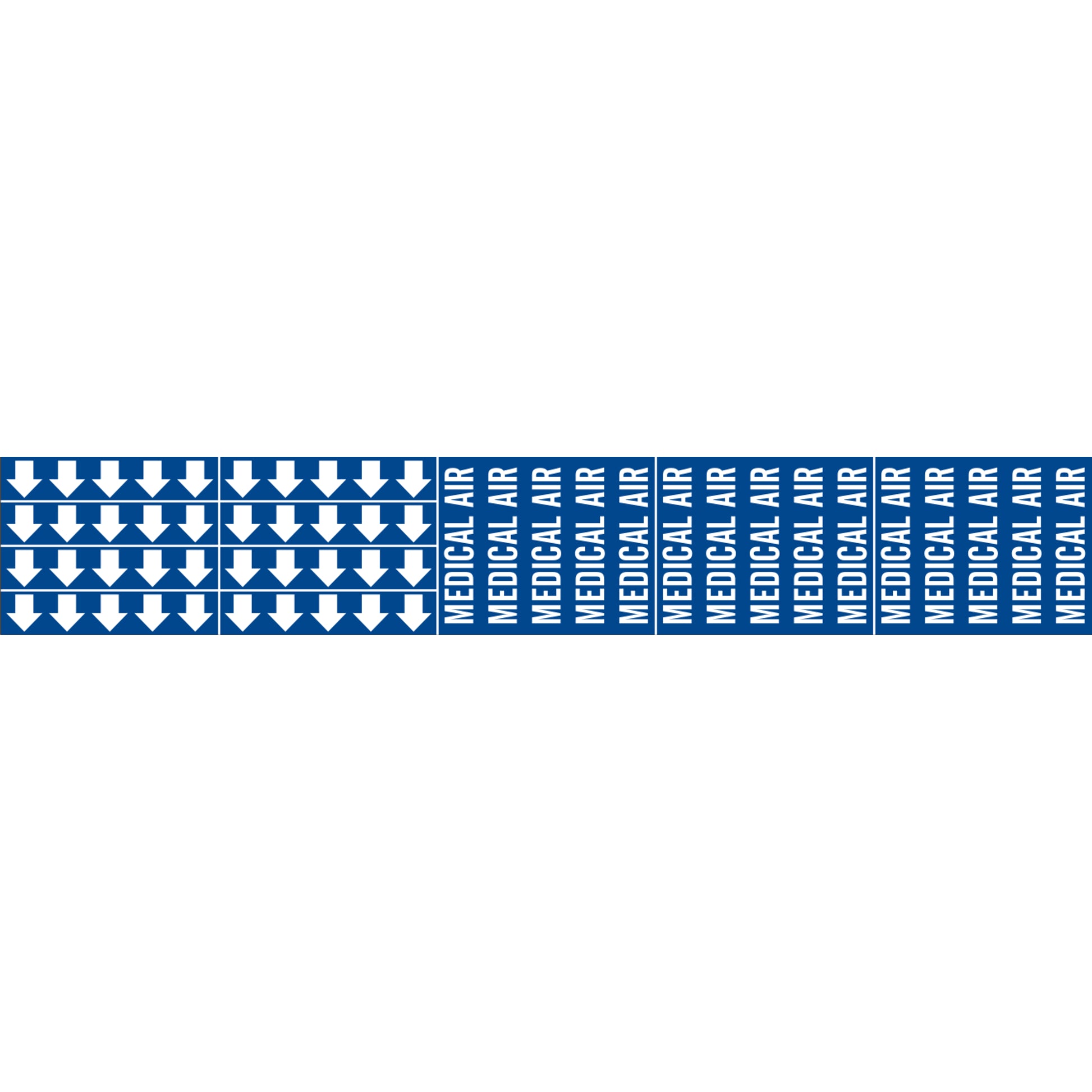 MEDICAL AIR - PIPE MARKER WITH ARROWS - MEDICAL AIR - PIPE MARKER WITH ARROWS, 2.25X13.5, Adhesive Vinyl