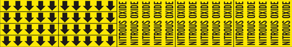 NITROUS OXIDE - PIPE MARKER WITH ARROWS