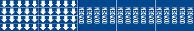 OXYGEN - PIPE MARKER WITH ARROWS