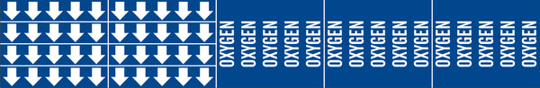 OXYGEN - PIPE MARKER WITH ARROWS