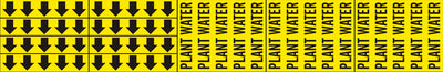 PLANT WATER - PIPE MARKER WITH ARROWS