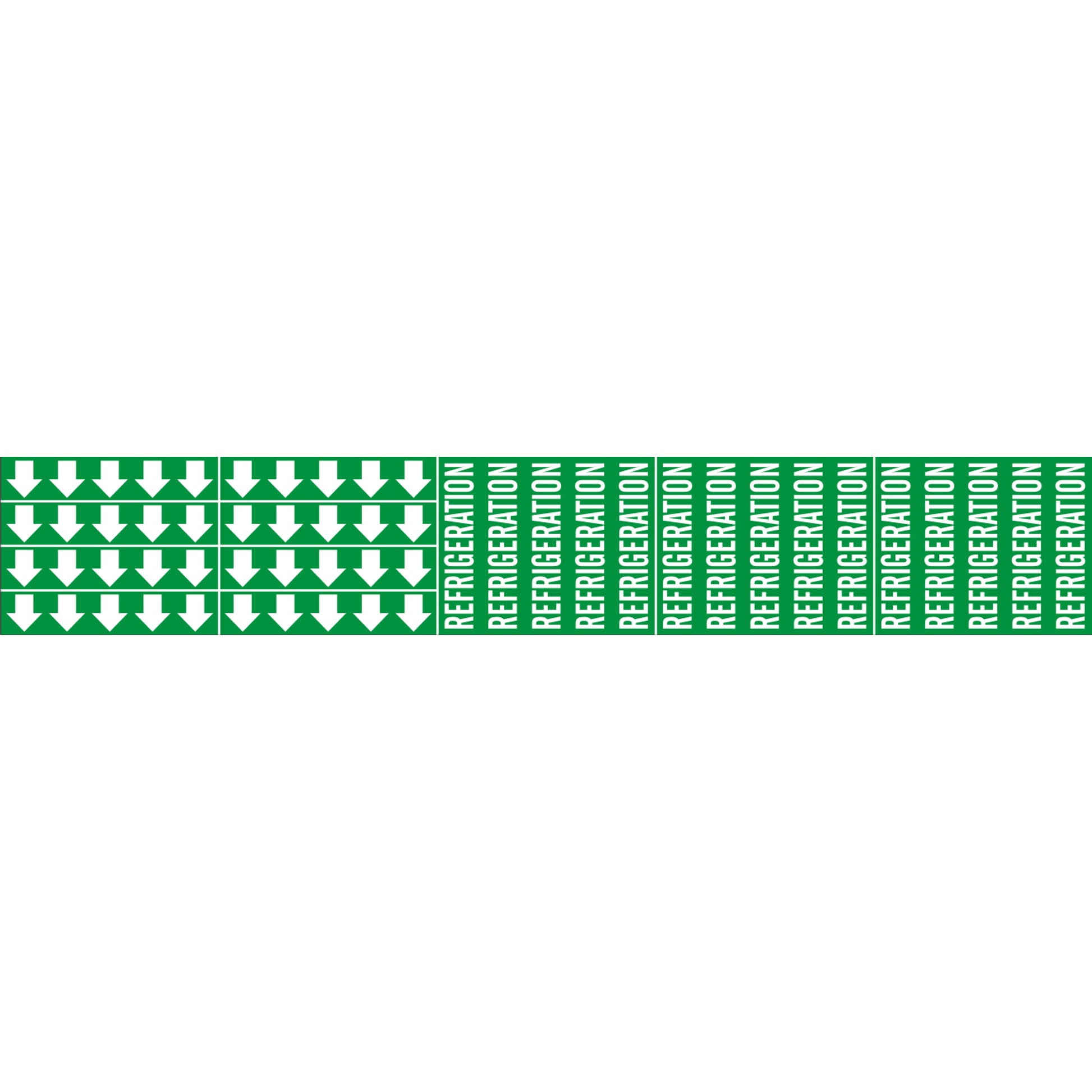 REFRIGERATION - PIPE MARKER WITH ARROWS - REFRIGERATION - PIPE MARKER WITH ARROWS, 2.25X13.5, Adhesive Vinyl