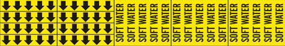 SOFT WATER - PIPE MARKER WITH ARROWS