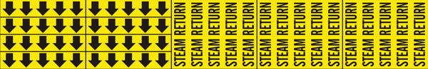 STEAM RETURN - PIPE MARKER WITH ARROWS