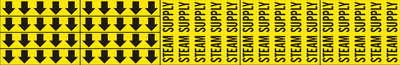 STEAM SUPPLY - PIPE MARKER WITH ARROWS
