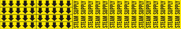 STEAM SUPPLY - PIPE MARKER WITH ARROWS