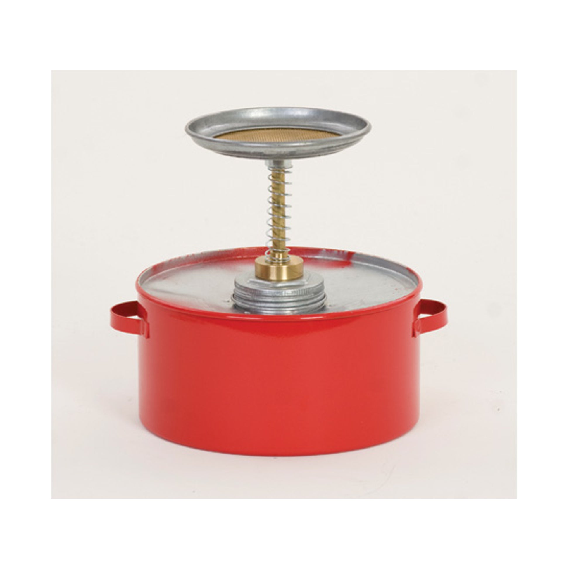 Eagle Plunger Dispensing Can - 2 Quart - Dasher screen - Galvanized Steel - Red - P702