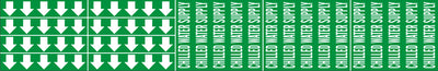 CHILLED WATER SUPPLY - PIPE MARKER WITH ARROWS