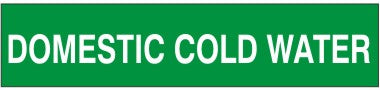 DOMESTIC COLD WATER - PIPE MARKER