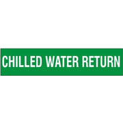 CHILLED WATER RETURN - PIPE MARKER - CHILLED WATER RETURN - PIPE MARKER, 3X24, Adhesive Vinyl