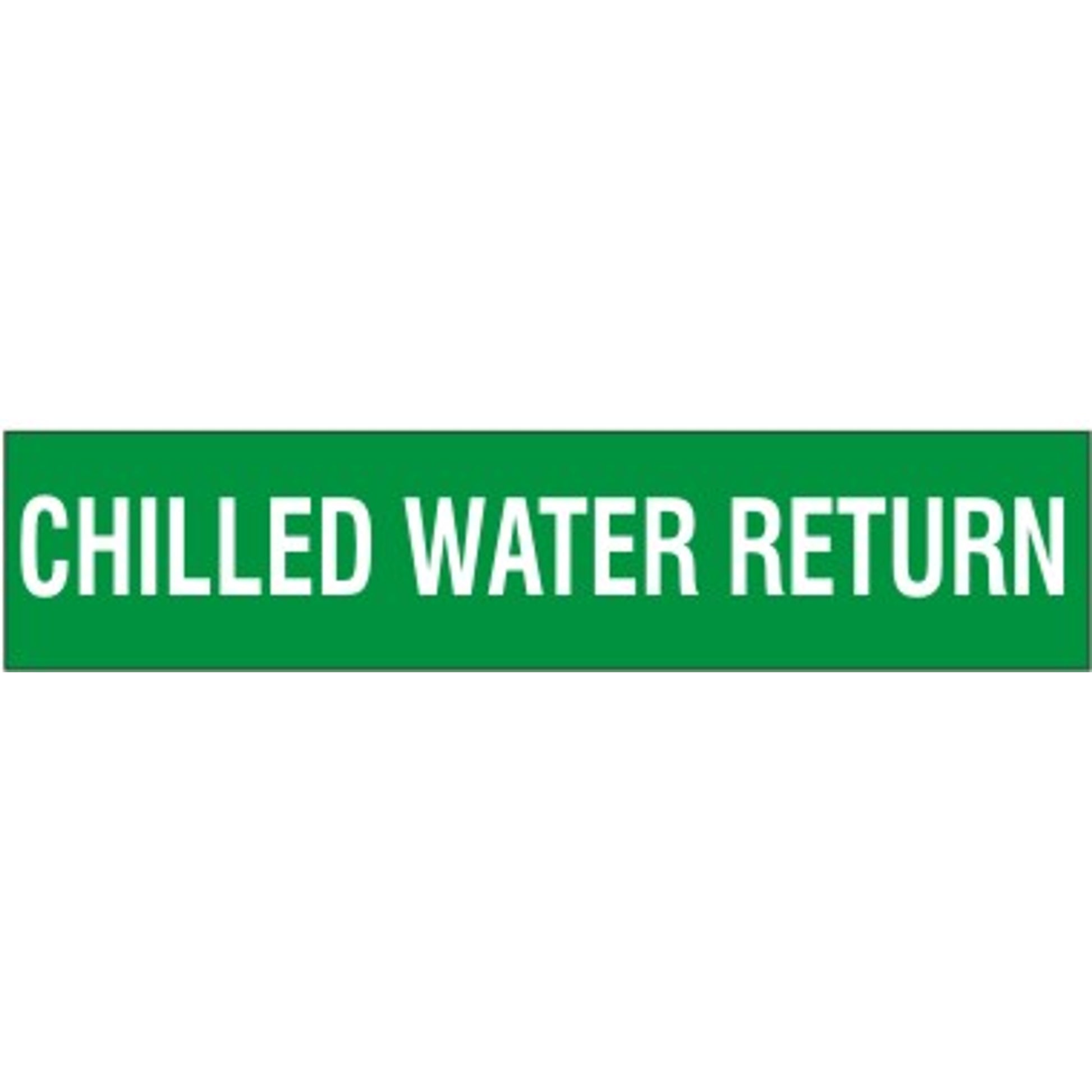 CHILLED WATER RETURN - PIPE MARKER - CHILLED WATER RETURN - PIPE MARKER, 3X24, Adhesive Vinyl