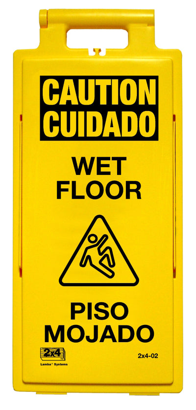 CAUTION WET FLOOR CUIDADA PISO MOJADO - PREMIUM FLOOR STAND