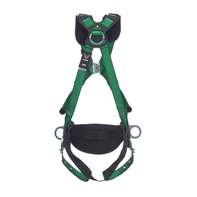 MSA V-FORM Construction Harness w/Back & Side D-Rings - Tongue Buckle Leg Straps Quick Connect Chest Buckle - Shoulder Padding - Standard - 10207734