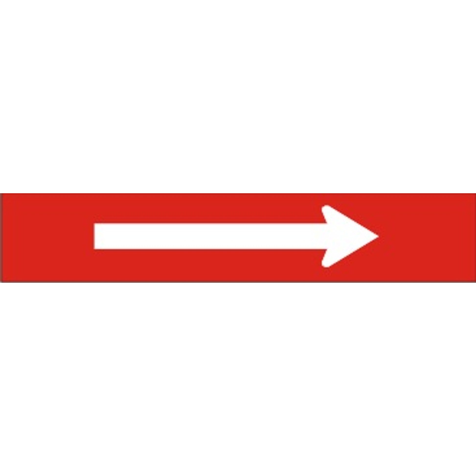 RED WITH WHITE ARROW - PIPE MARKER - RED WITH WHITE ARROW - PIPE MARKER, 3X24, Adhesive Vinyl