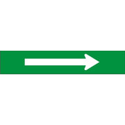 GREEN WITH WHITE ARROW - PIPE MARKER - GREEN WITH WHITE ARROW - PIPE MARKER, 3X24, Adhesive Vinyl