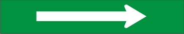 GREEN WITH WHITE ARROW - PIPE MARKER