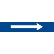 BLUE WITH WHITE ARROW - PIPE MARKER - BLUE WITH WHITE ARROW - PIPE MARKER, 3X24, Adhesive Vinyl