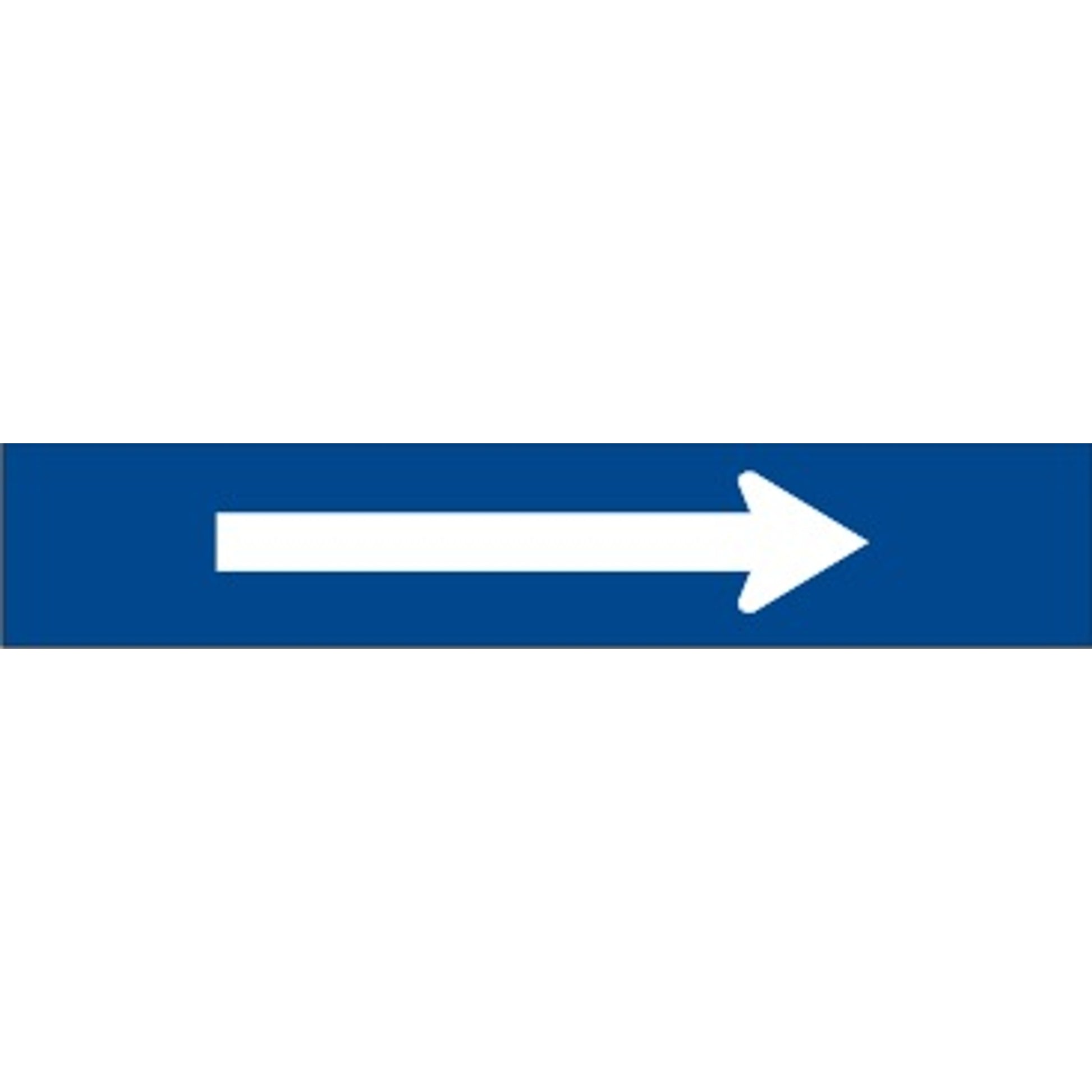 BLUE WITH WHITE ARROW - PIPE MARKER - BLUE WITH WHITE ARROW - PIPE MARKER, 3X24, Adhesive Vinyl