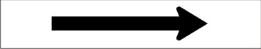WHITE WITH BLACK ARROW - PIPE MARKER