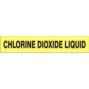 CHLORINE DIOXIDE LIQUID - PIPE MARKER - CHLORINE DIOXIDE LIQUID - PIPE MARKER, 3X24, Adhesive Vinyl