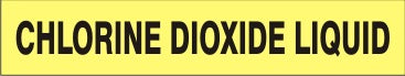 CHLORINE DIOXIDE LIQUID - PIPE MARKER