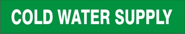 COLD WATER SUPPLY - PIPE MARKER