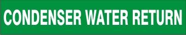 CONDENSER WATER RETURN - PIPE MARKER